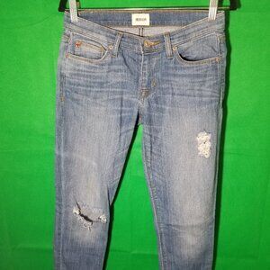 Hudson Womens Sz 25 Distressed Crop Krista Super Skinny Jeans Retro Cottage City